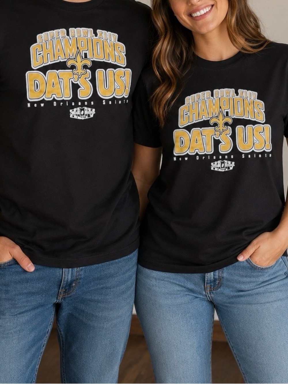 NFL New Orleans Saints Black & Gold "Dats Us!" Short Sleeve Tee